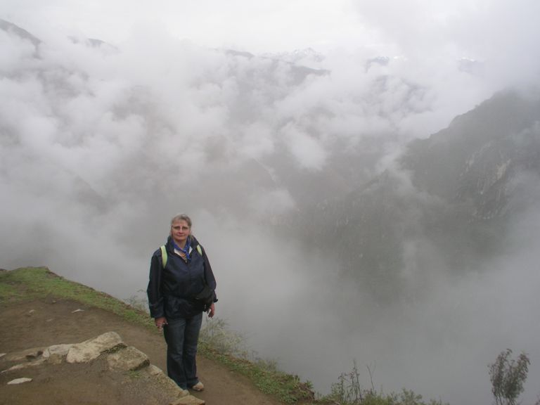 Vanessa, Machu Picchu and clouds